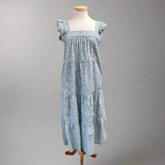 Nation blue stripe Camille dress, size XS - Picture 1 of 4
